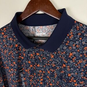 Under Armour Matchplay Printed Men's 2XL Polo Midnight Navy/Fire Floral AOP NWT